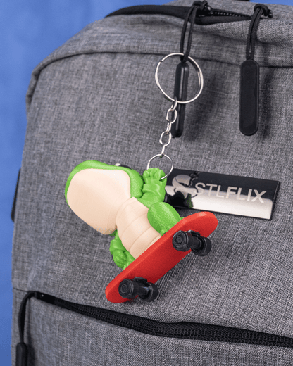 Tony Rawr – Skateboard Dino Keychain