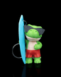 Tyrannosurf – Surfer Dino Keychain
