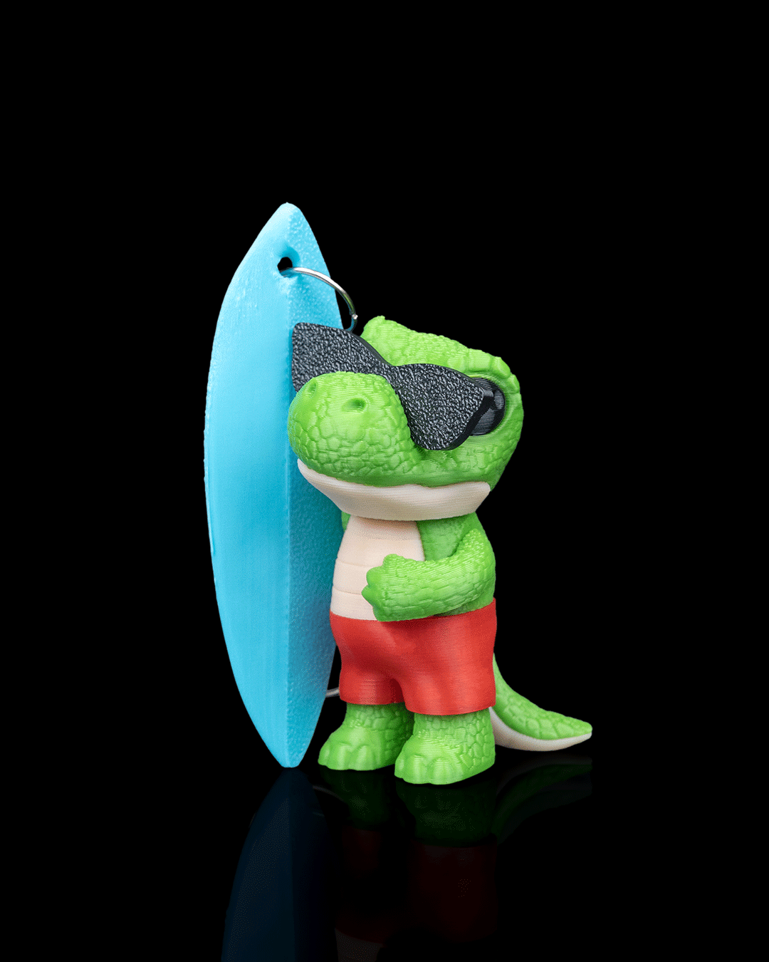 Tyrannosurf – Surfer Dino Keychain