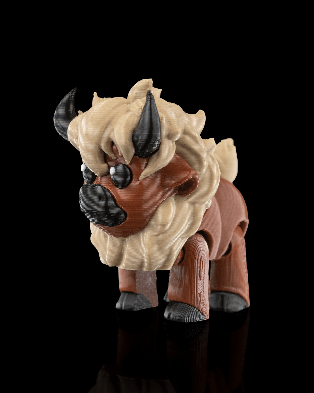 3D-Printed Tyson the Bison Figurine by STLFlix – Rustic Ranch Decor & Collectible Animal Sculpture