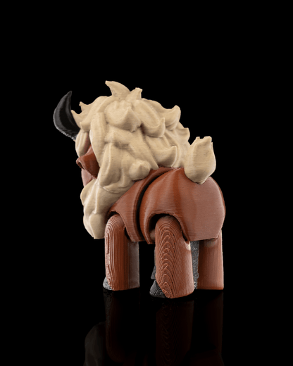 3D-Printed Tyson the Bison Figurine by STLFlix – Rustic Ranch Decor & Collectible Animal Sculpture