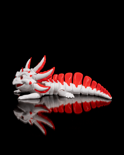 3D Printed Axolotl - Velvet Cake: A Playful, Whimsical Design with Impressive Articulation and Dynamic Poses