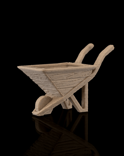 3D-Printed Wheelbarrow by STLFlix – Rustic Farmhouse Decor & Collectible Miniature Accent