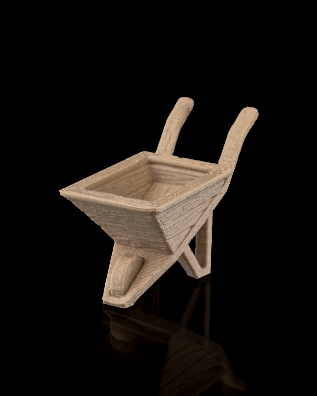 3D-Printed Wheelbarrow by STLFlix – Rustic Farmhouse Decor & Collectible Miniature Accent