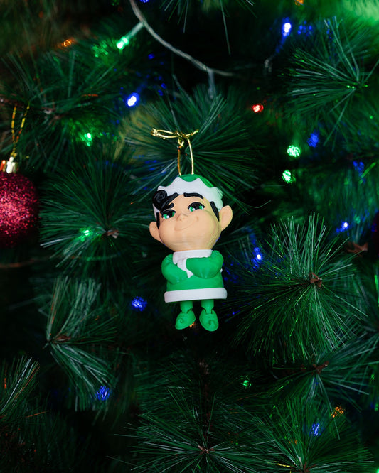 Wilbur the Elf Ornament - Playful Christmas Elf with Collapsible Legs