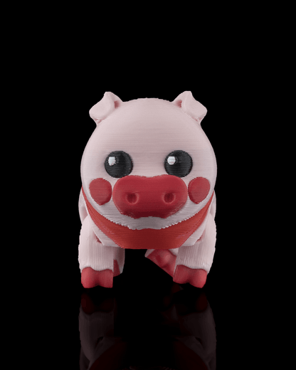 3D-Printed Willow the Pig – Rustic Farmhouse Miniature & Keychain