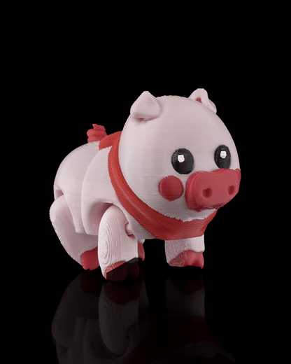 3D-Printed Willow the Pig Figurine by STLFlix – Charming Farmhouse Decor & Collectible Animal Sculpture