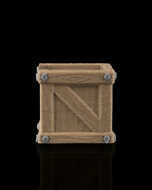 3D-Printed Wooden Crate by STLFlix – Rustic Farmhouse Decor & Collectible Storage Accent