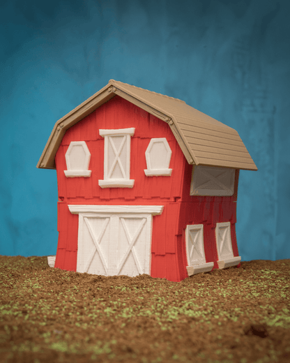 3D-Printed Animal Barn Container – Rustic Farmhouse Decor & Collectible Storage