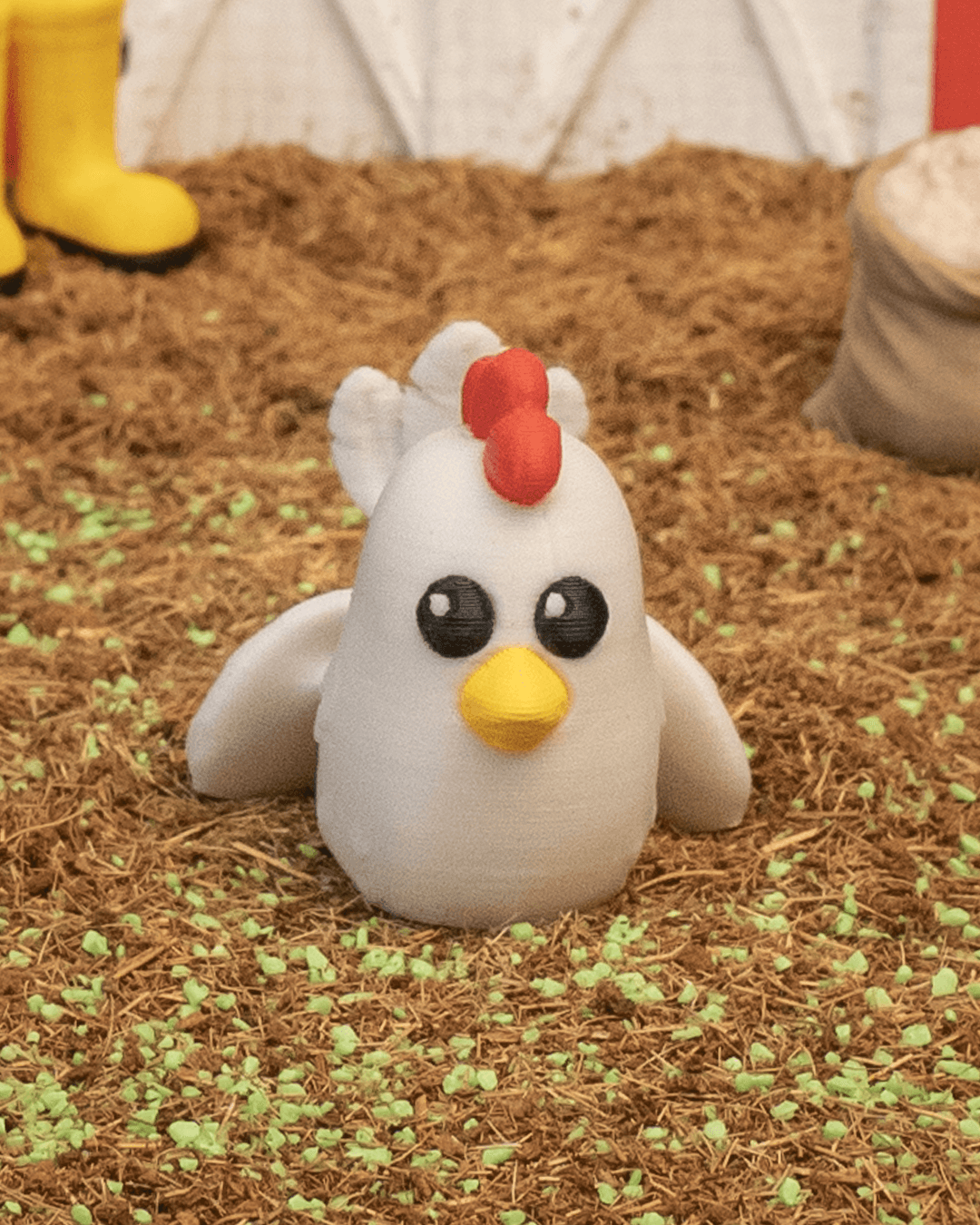 3D-Printed Polly the Chicken by STLFlix – Farmhouse Decor & Collectible Animal Figurine