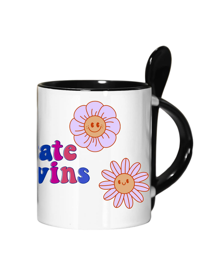 Celebrate Small Wins Motivational Mug - Inspirational Ceramic Coffee Mug with Colorful Flowers - Perfect Office Gift