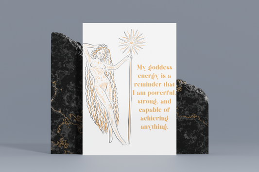 Empowerment Goddess Energy Metal Sign - 8x10 Inspirational Decor