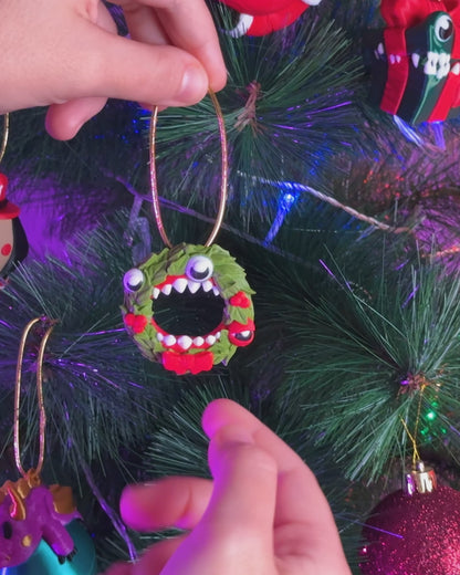 Christmas Wrath Ornament - Unique Handmade Wreath Decoration by STLFlix