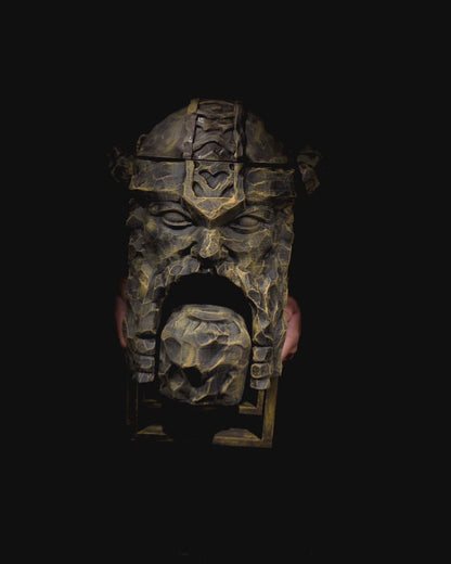 Viking Carved Wine Bag Dispenser