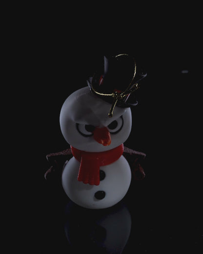 Mr. Frosty, The Grumpy Snowman Ornament - Funny Christmas Decor