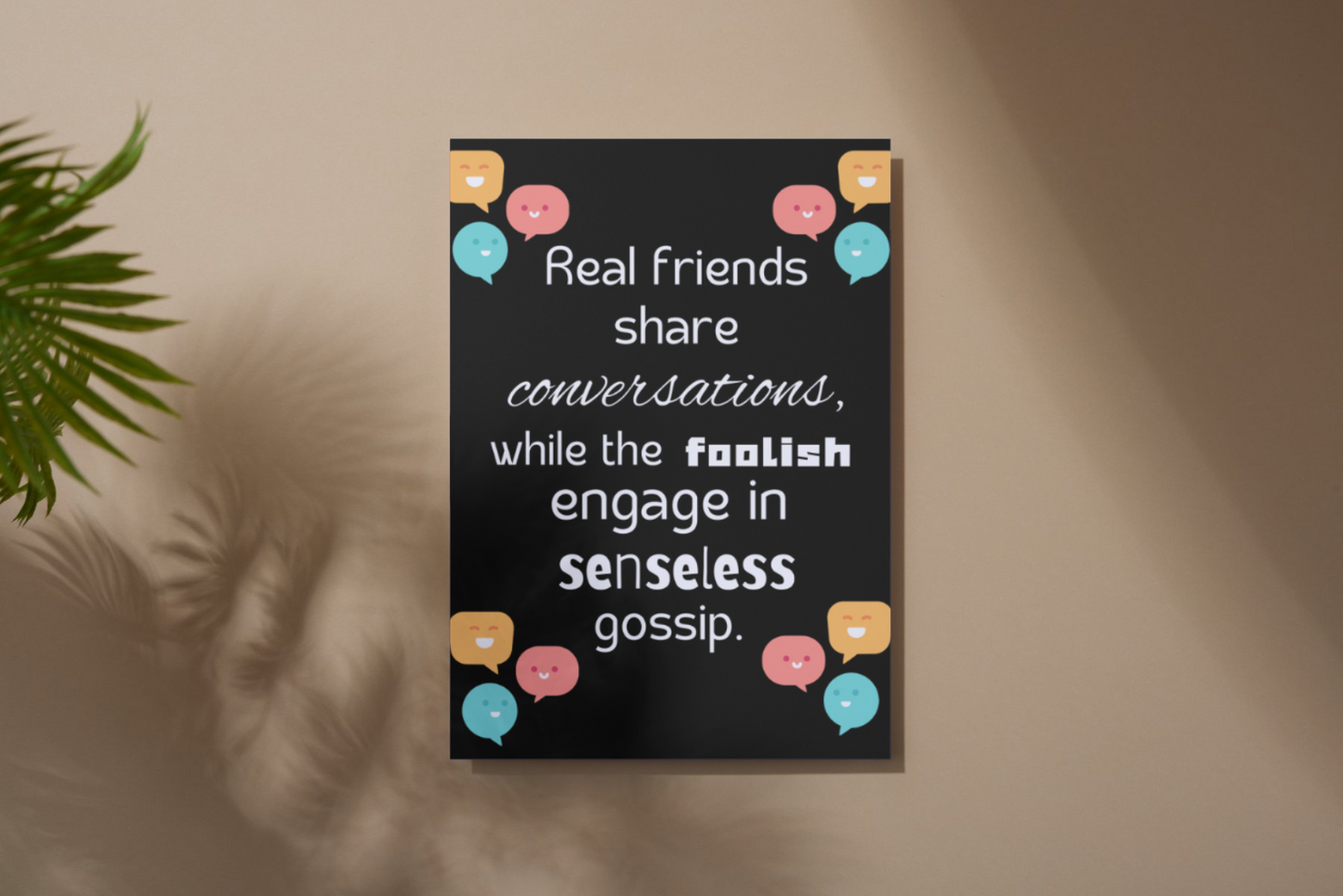 8x10 Metal Sign - 'Real Friends' - Emphasizing Value of True Friendship and Meaningful Communication